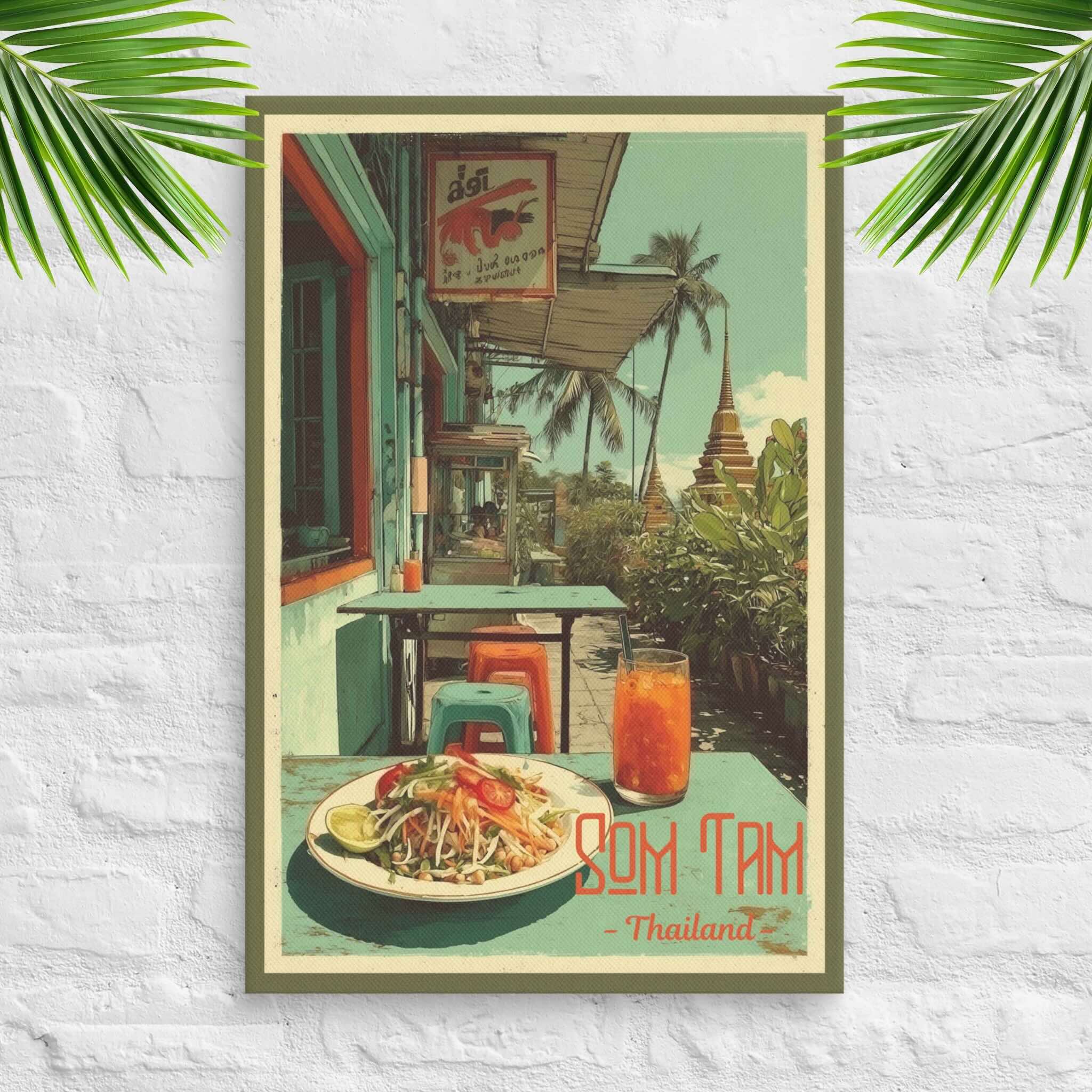 Bangkok Papaya Salad Som Tam canvas