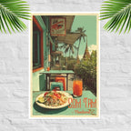 Bangkok Som Tam Thai street food poster
