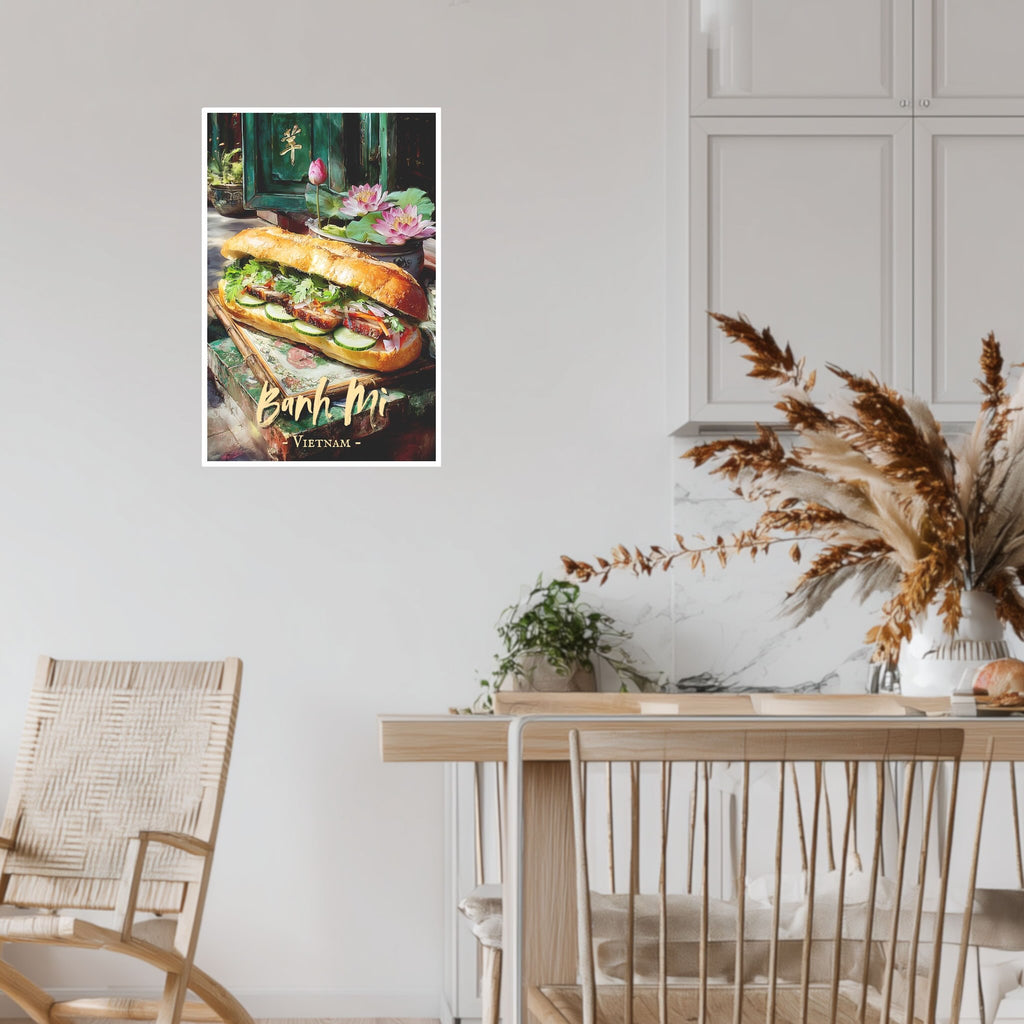 Bánh Mì Bliss Vietnamese street food poster