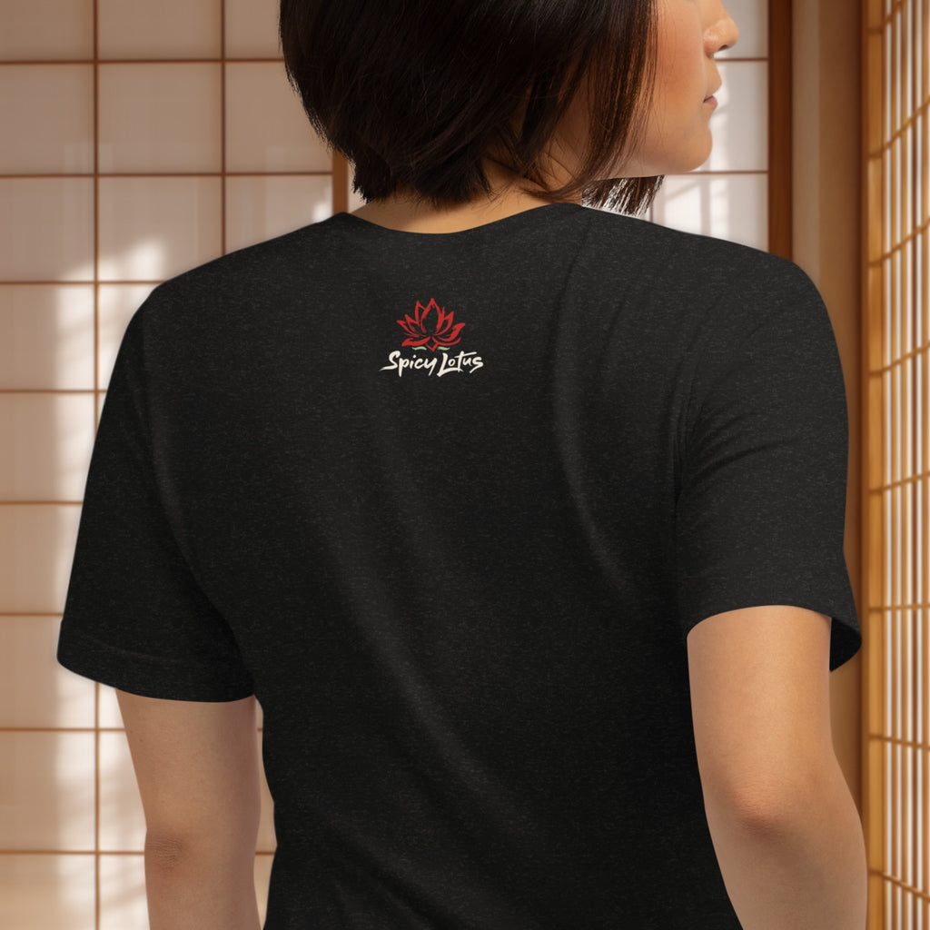 Back view of Send Noods graphic t-shirt outside label