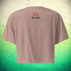 100% combed cotton relaxed fit crop top with ribbed crew neck Ghost back