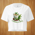 100% combed cotton relaxed fit crop top with ribbed crew neck Ghost