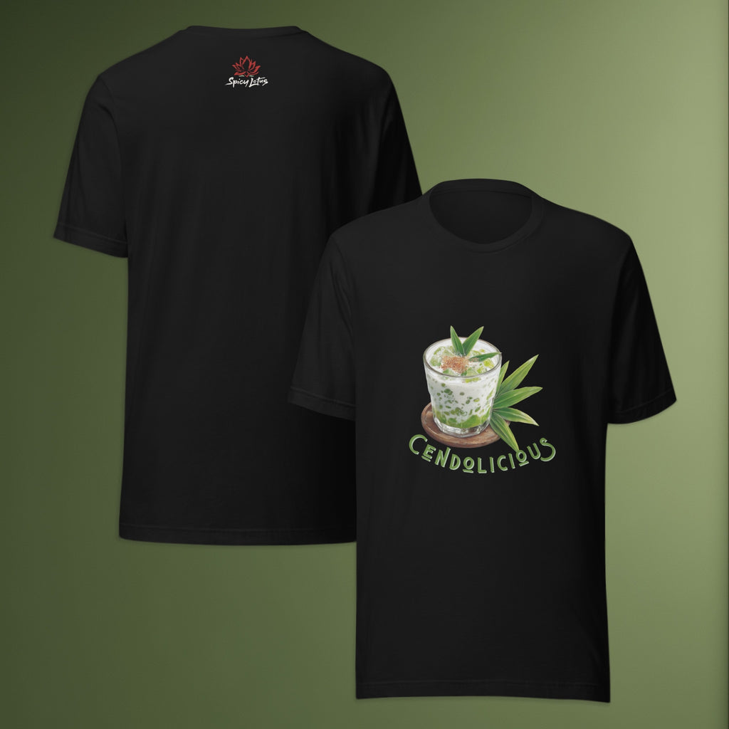 Front/Back view of Cendolicious graphic ghost t-shirt