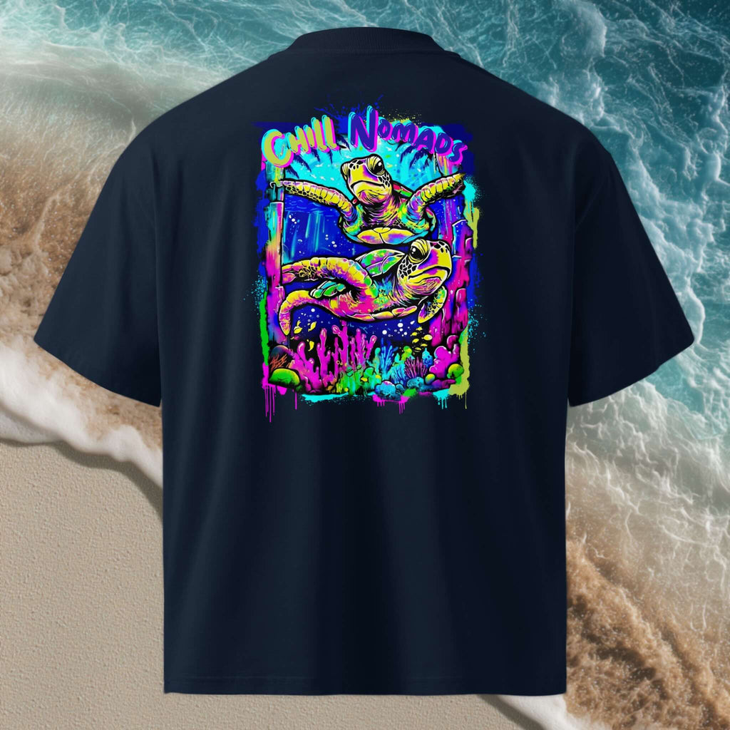 Chill Nomads Graffiti Reef back print oversized organic tee