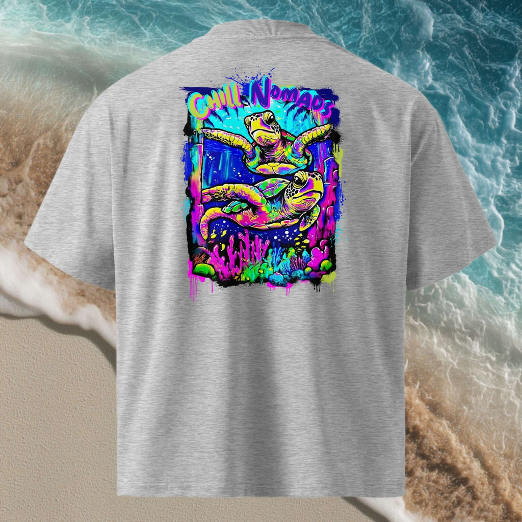 Chill Nomads Graffiti Reef back print oversized organic tee