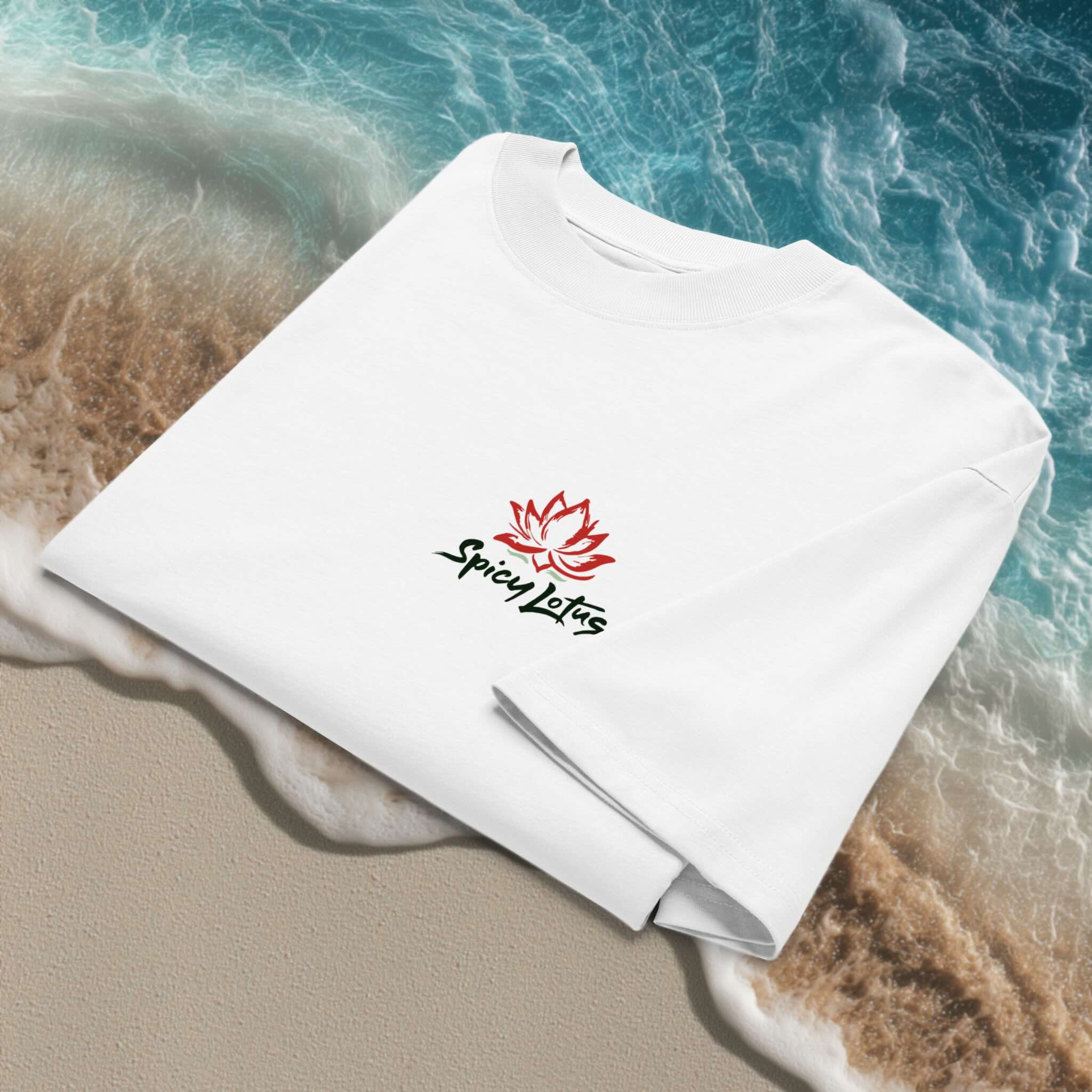 Folded Chill Nomads Graffiti Reef tee showing chest Logo design