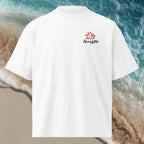 Small left chest logo on Graffiti Reef oversized organic tee