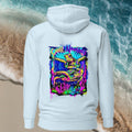 Back design of Chill Nomads Ghost hoodie