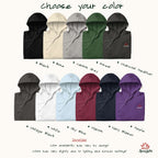 Choose your color Unisex Hoodie Cotton Heritage M2580, showing all eleven colors with names