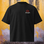 Small left chest logo on What the Pho oversized organic tee