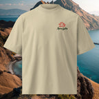 Small left chest logo on Komodo Nights oversized organic tee