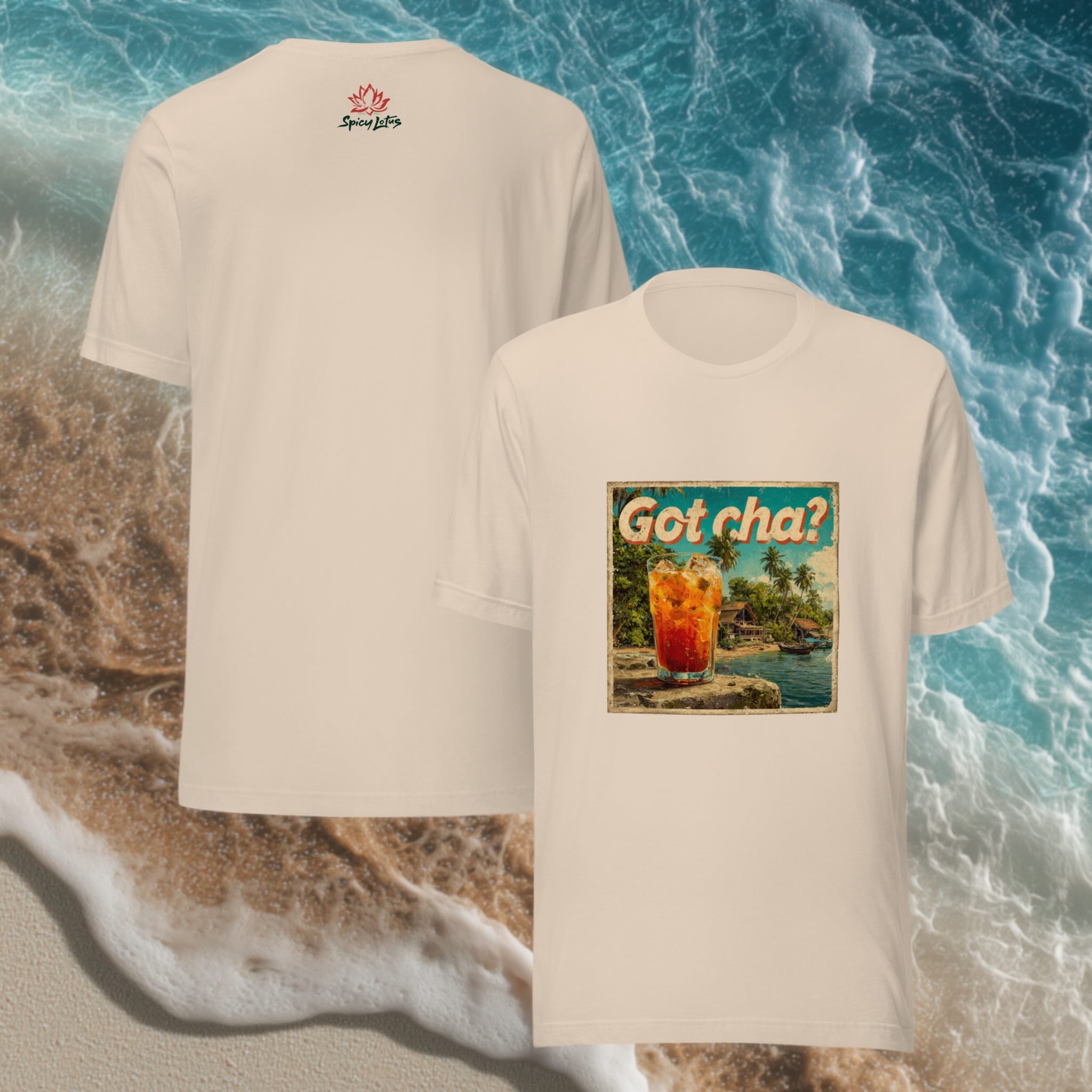 Front/Back view of Got Cha graphic ghost t-shirt