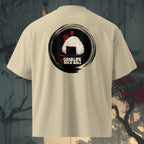 100% organic combed cotton high-neck oversized tee with soft, breathable fabric