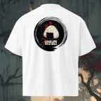 100% organic combed cotton high-neck oversized tee with soft, breathable fabric
