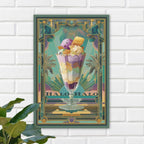 Filipino Halo-Halo dessert canvas with Art Deco accents