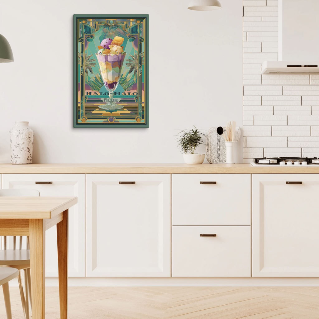 Luxury Filipino dessert wall art for kitchen