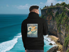 Spicy Lotus Surf Club Midnight Wave back print hoodie