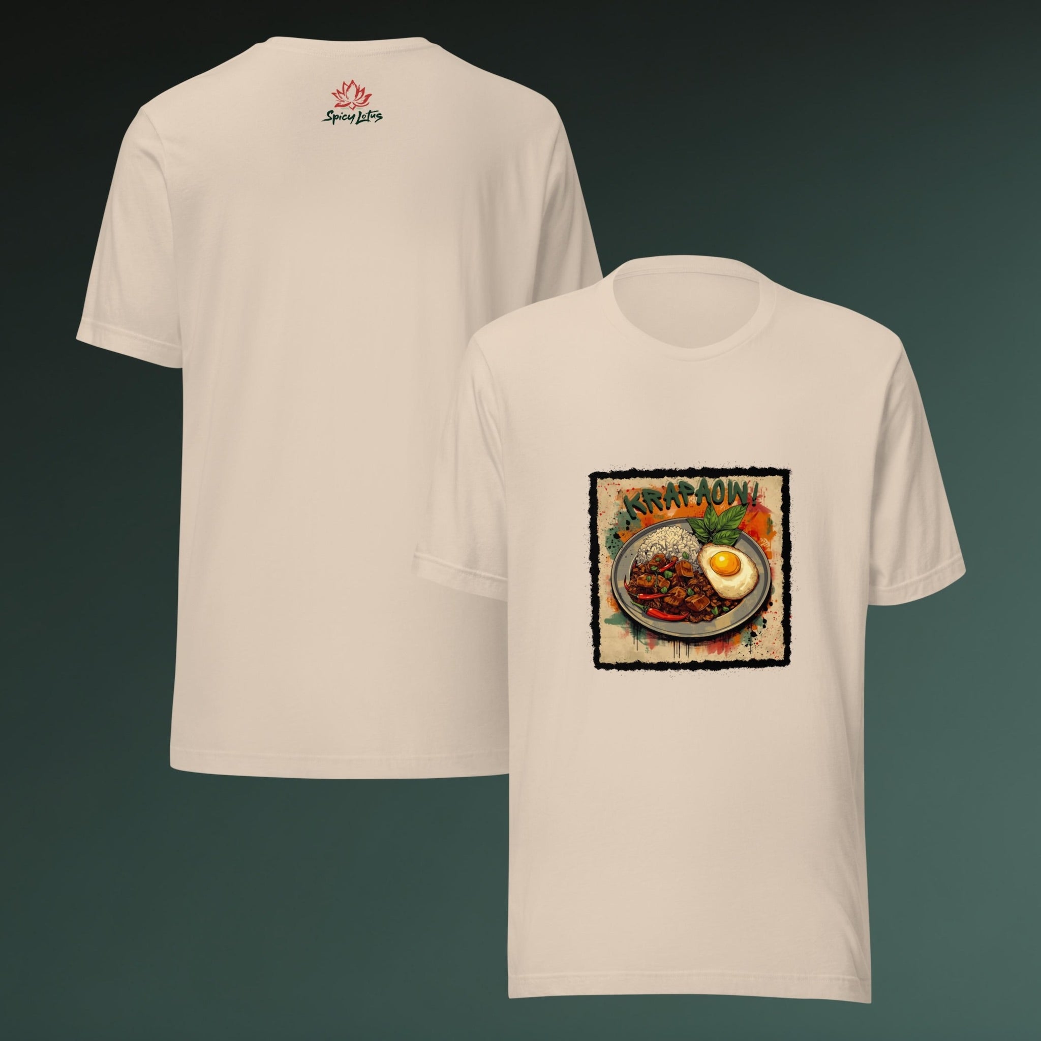Krapaow ghost t-shirt front/back view unisex casual fit