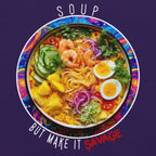 DTFlex print detail on laksa street food graphic tee