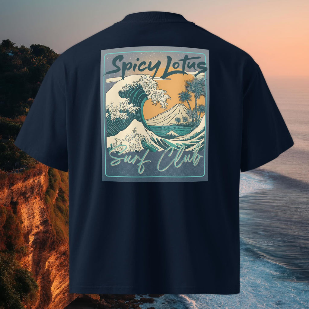 100% organic combed cotton high-neck oversized tee with soft, breathable fabric