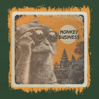 Close-up DTG print Bella+Canvas 3001 soft unisex Bali macaque shirt