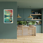 Spiritual Mount Fuji landscape poster in calm interior