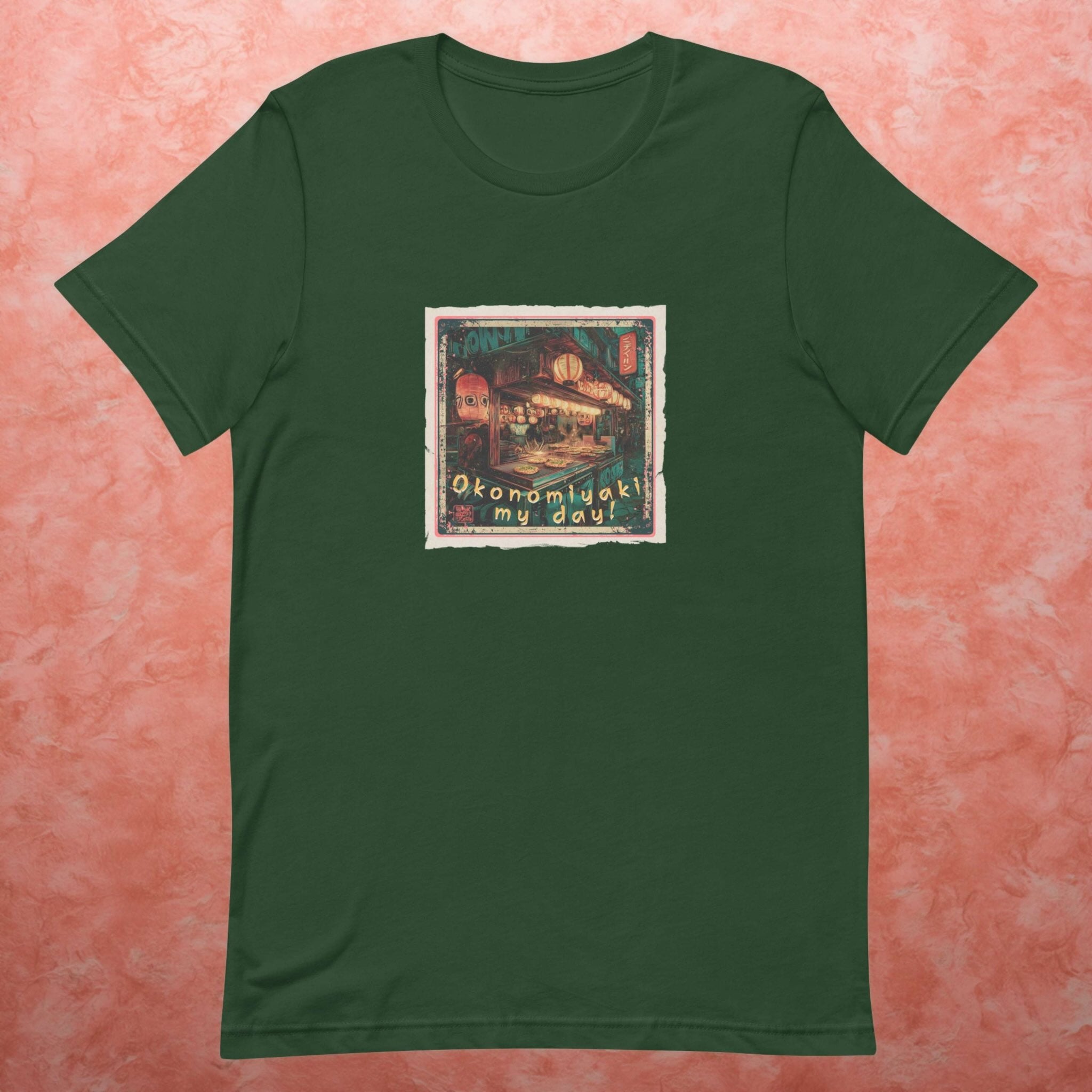 Okonomiyaki My Day Japanese street food flatlay t-shirt front print