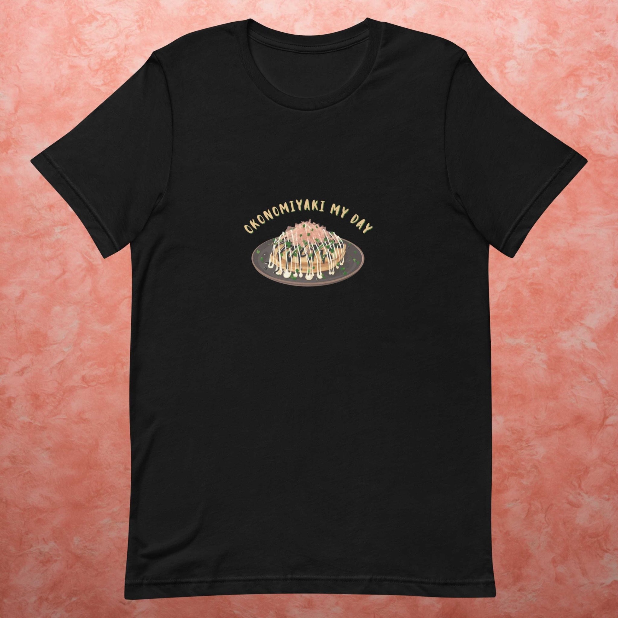 Front view of Okonomiyaki My Day graphic flatlay t-shirt