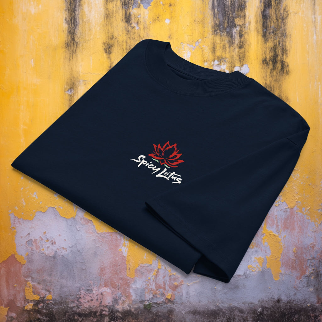 Folded What the Pho tee showing chest Logo print