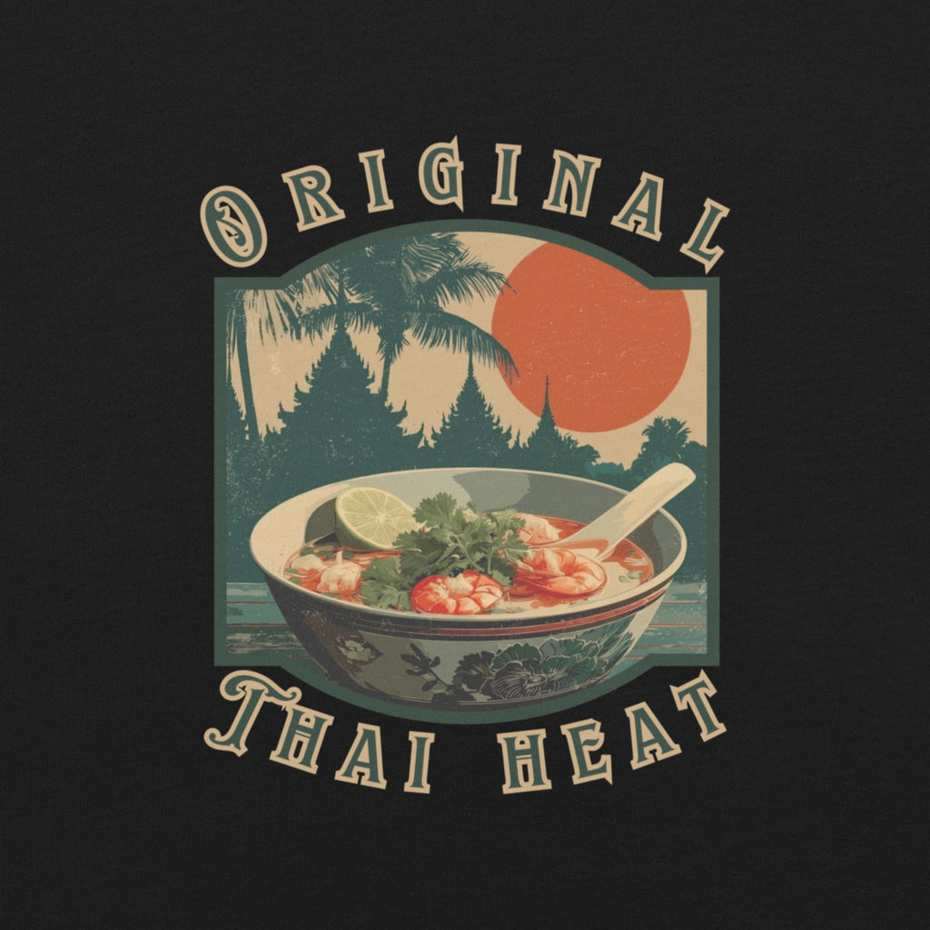 DTG print detail on Original Thai Heat Asian food t-shirt