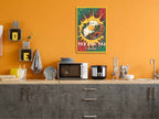 Pad Krapao Pop! Asian food pop-art canvas on kitchen wall