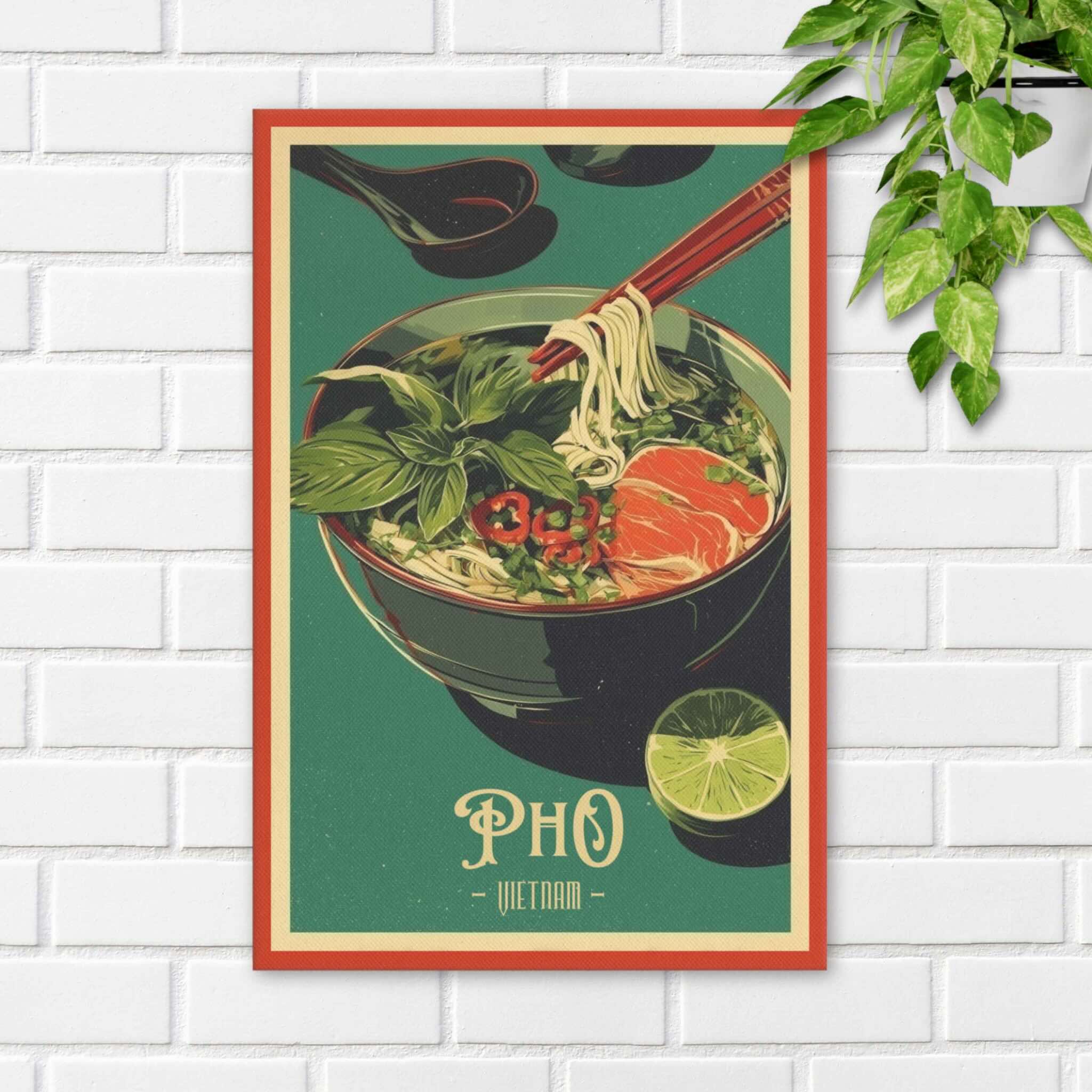 Pho Green Vietnamese street food canvas