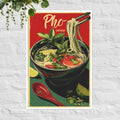 Pho Red Vietnamese street food poster