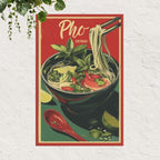 Pho Red Vietnamese street food canvas