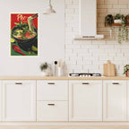 Bold red kitchen and dining décor poster