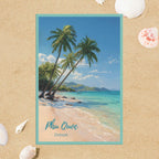 Vietnam island wall art with blue ocean and midday sun