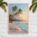 Phu Quoc canvas with palm trees and tropical beach sunset