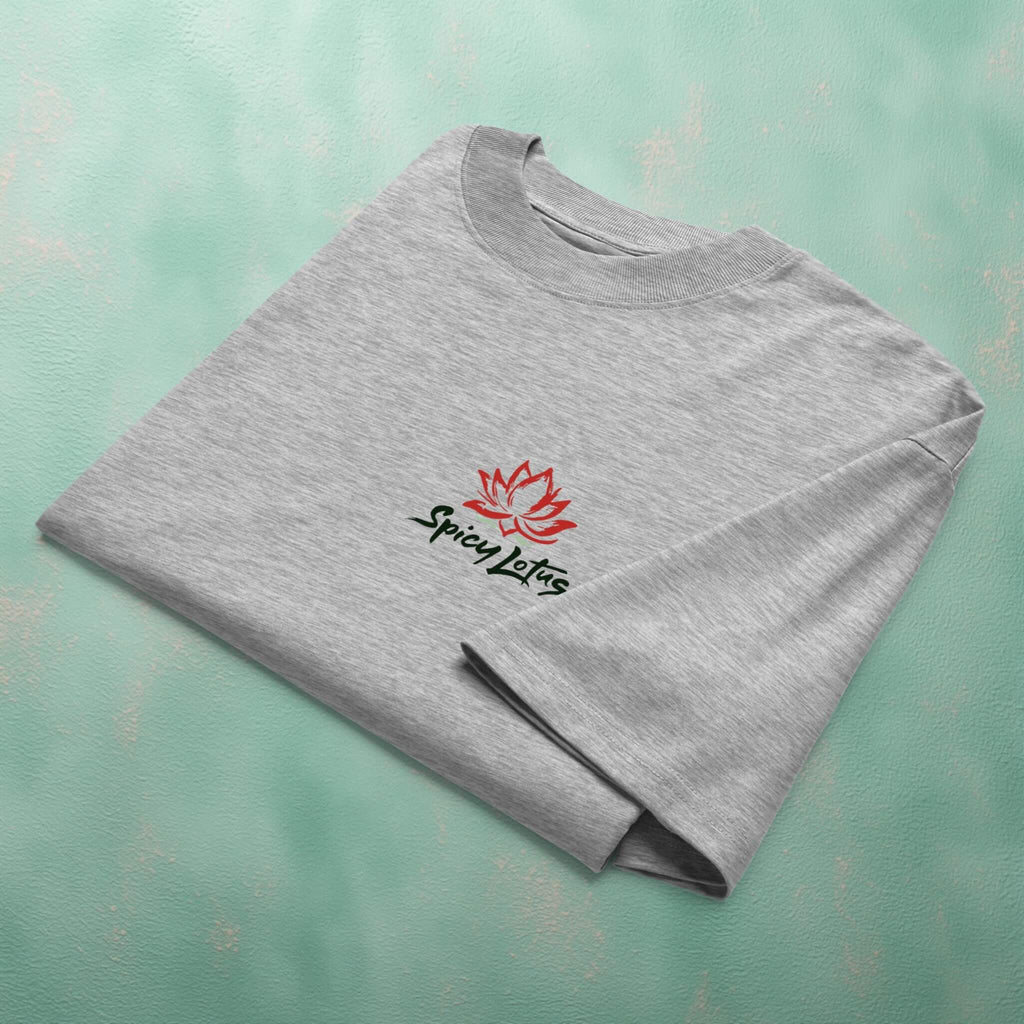 Folded Roll With Us tee showing chest Logo print