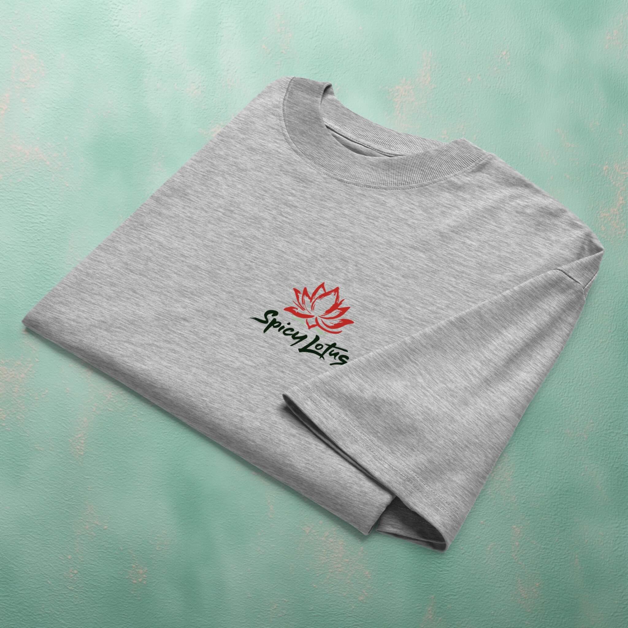 Folded Roll With Us tee showing chest Logo print