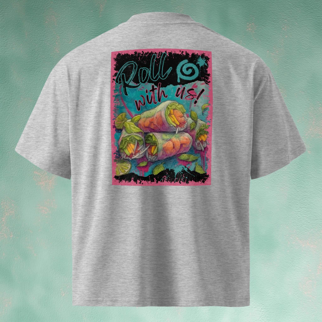 100% organic combed cotton high-neck oversized tee with soft, breathable fabric