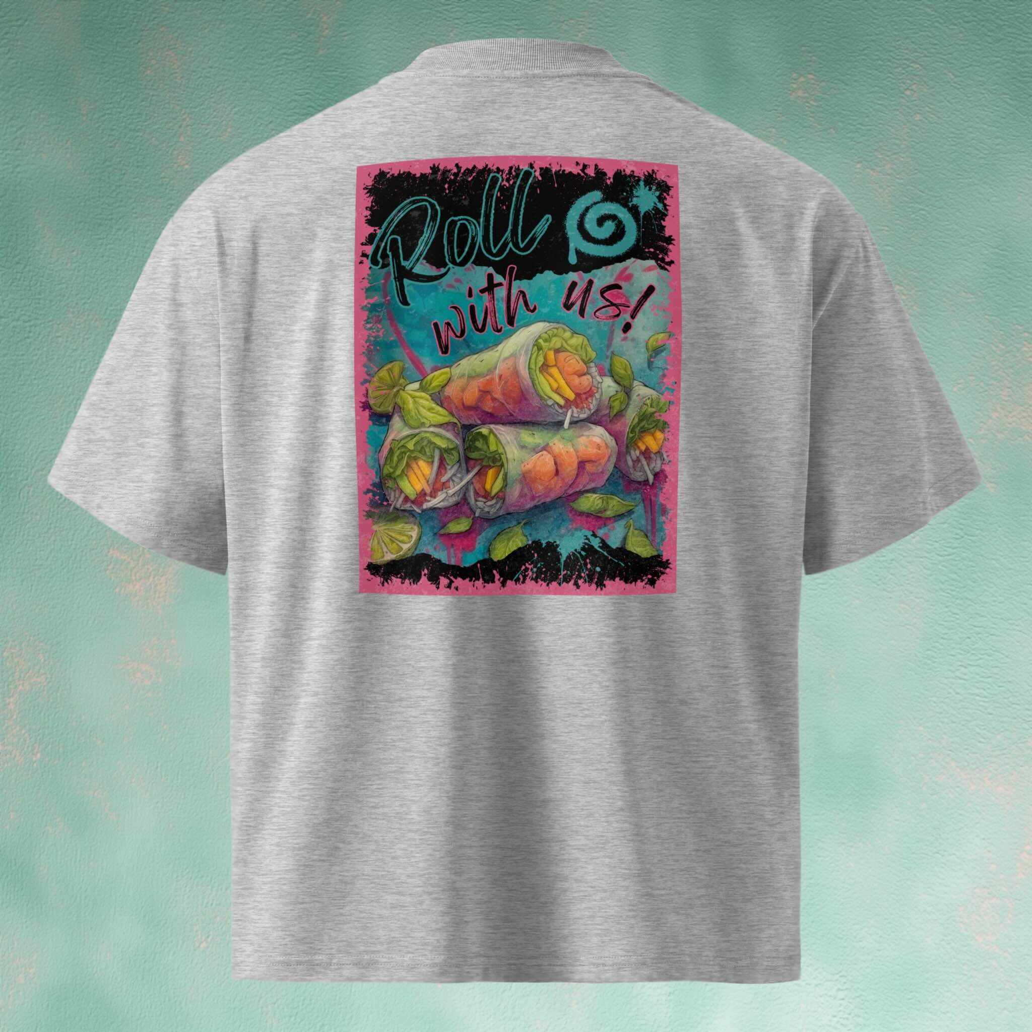 100% organic combed cotton high-neck oversized tee with soft, breathable fabric