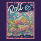 DTG print detail on summer rolls backprint tee
