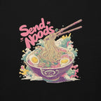 Close-up of vibrant ramen graphic DTG print
