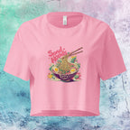 100% combed cotton relaxed fit crop top with ribbed crew neck Ghost