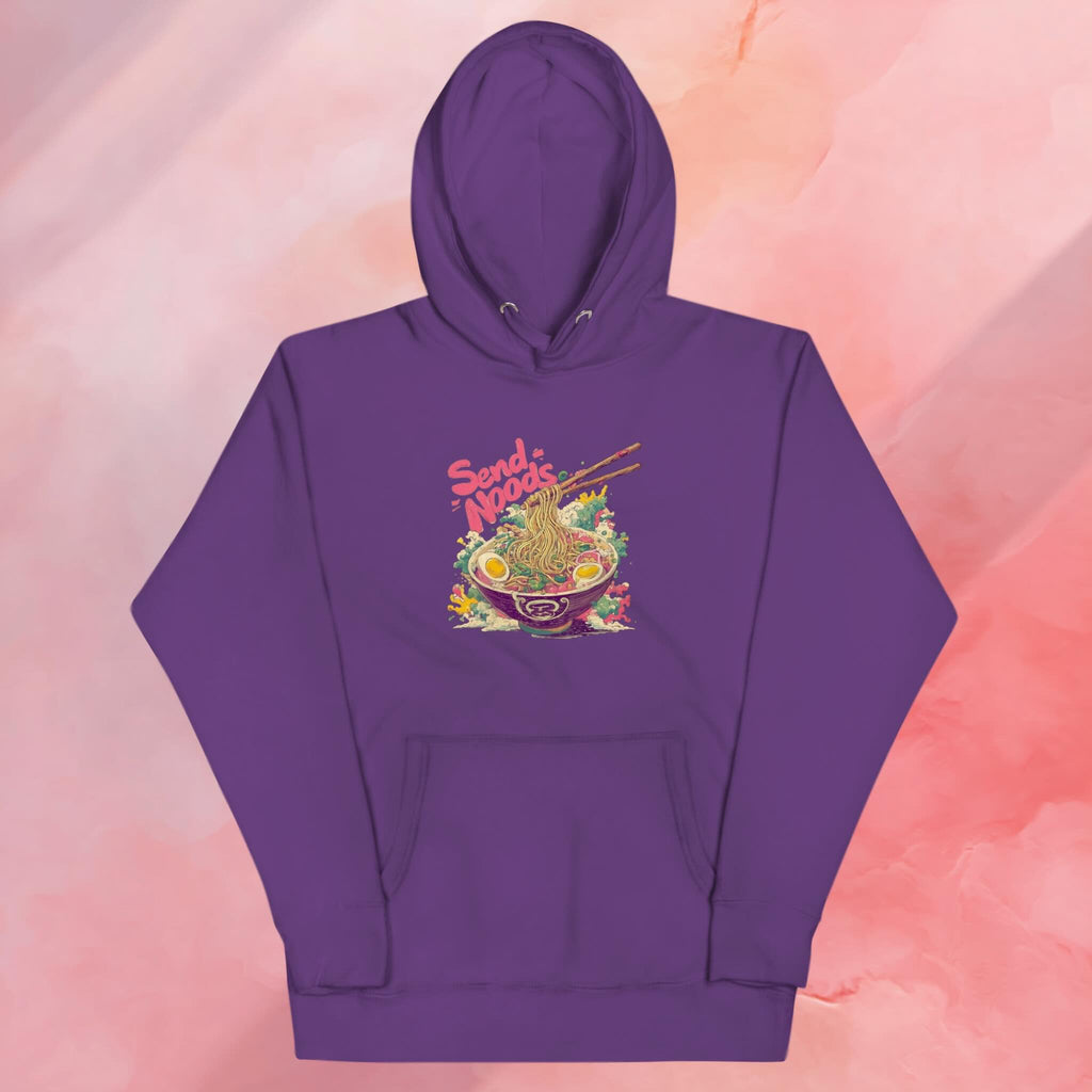Send Noods ramen street art Flatlay hoodie front print