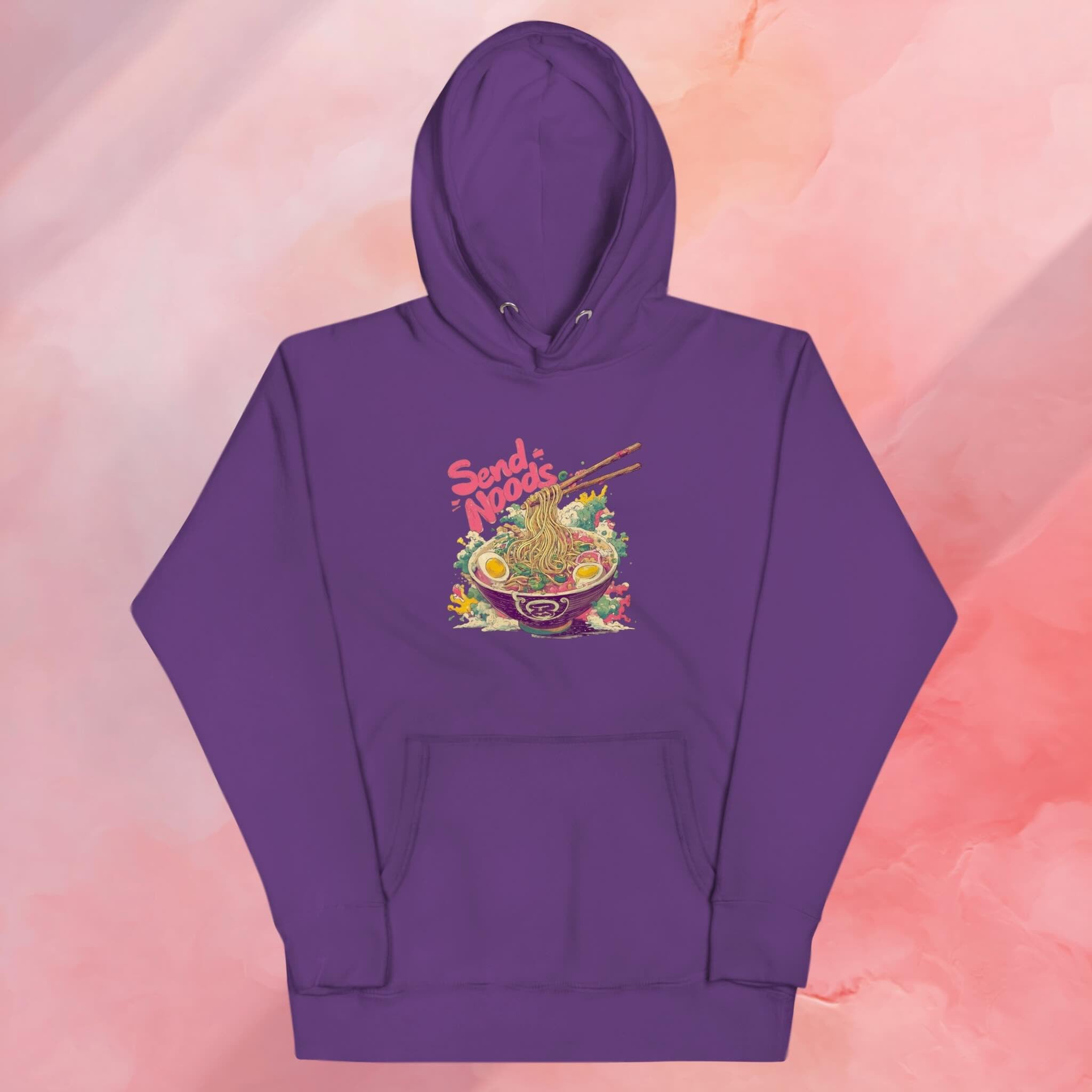 Send Noods ramen street art Flatlay hoodie front print