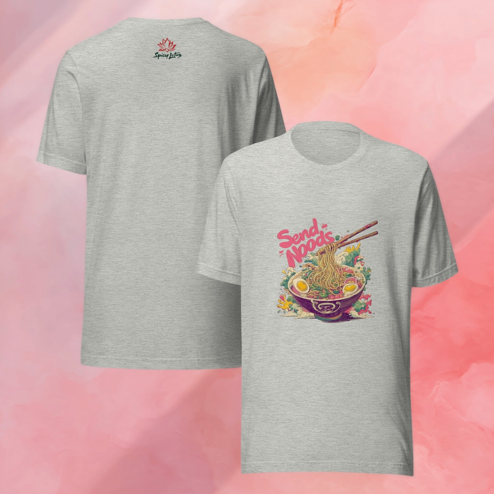 Front/back view Send Noods ghost t-shirt  regular unisex fit