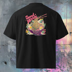 100% organic combed cotton high-neck oversized tee with soft, breathable fabric