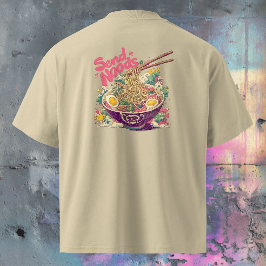 100% organic combed cotton high-neck oversized tee with soft, breathable fabric