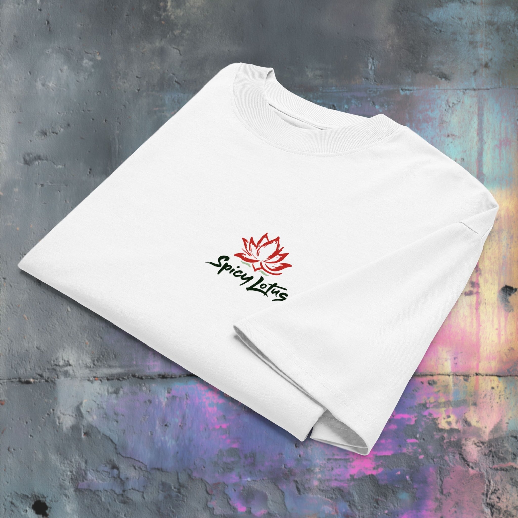 Folded Send Noods tee showing chest Logo print design